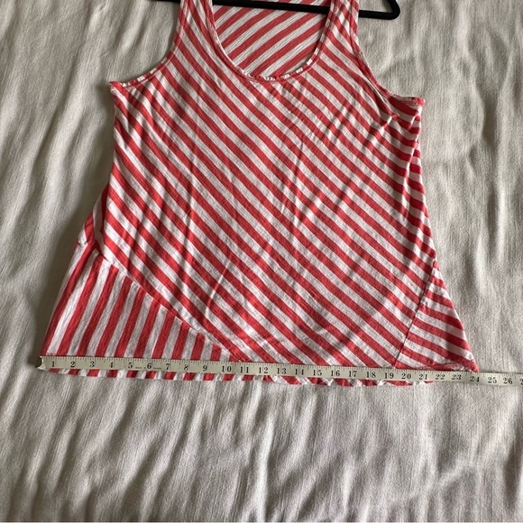 Garnett Hill Striped Cotton Womens Tunic Top Sz XL Beachy Flowy Vacation Boho - Picture 6 of 9